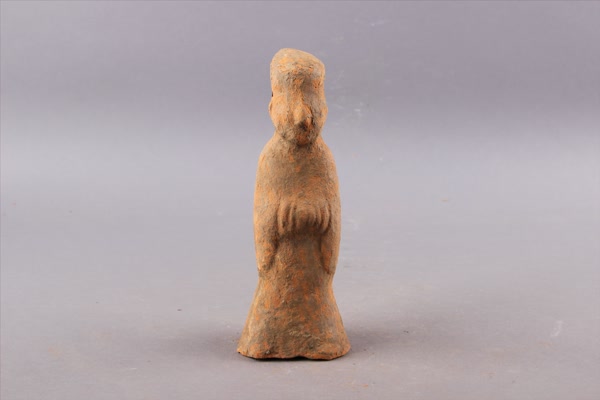 汉红陶侍俑