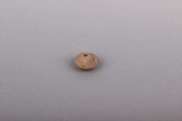 汉灰褐陶纺轮