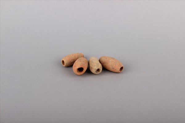 汉红陶网坠